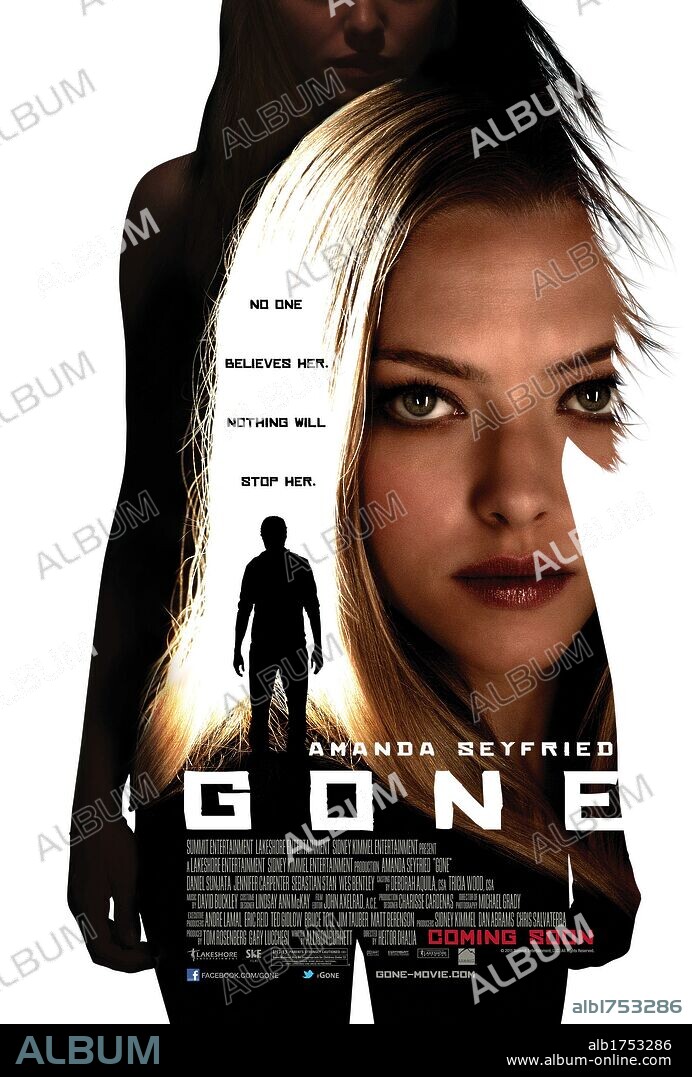 Poster de SIN RASTRO, 2012 (GONE), dirigida por HEITOR DHALIA. Copyright LAKESHORE ENTERTAINMENT.