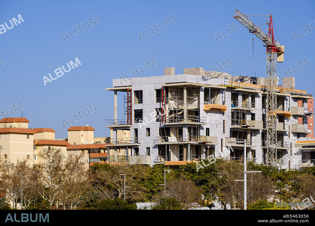 apartment building under construction, Polígono de Levante, Palma, Mallorca, Balearic Islands, Spain.