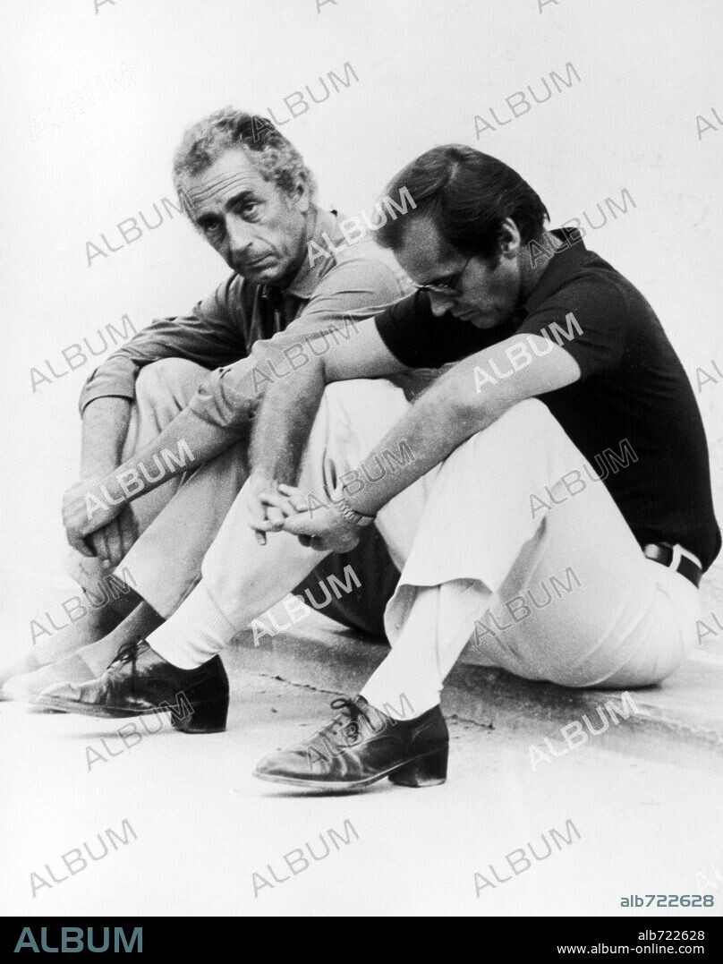 JACK NICHOLSON und MICHELANGELO ANTONIONI in PROFESSIONE: REPORTER, 1975, unter der Regie von MICHELANGELO ANTONIONI. Copyright M.G.M / STEINER, FLORIANO.