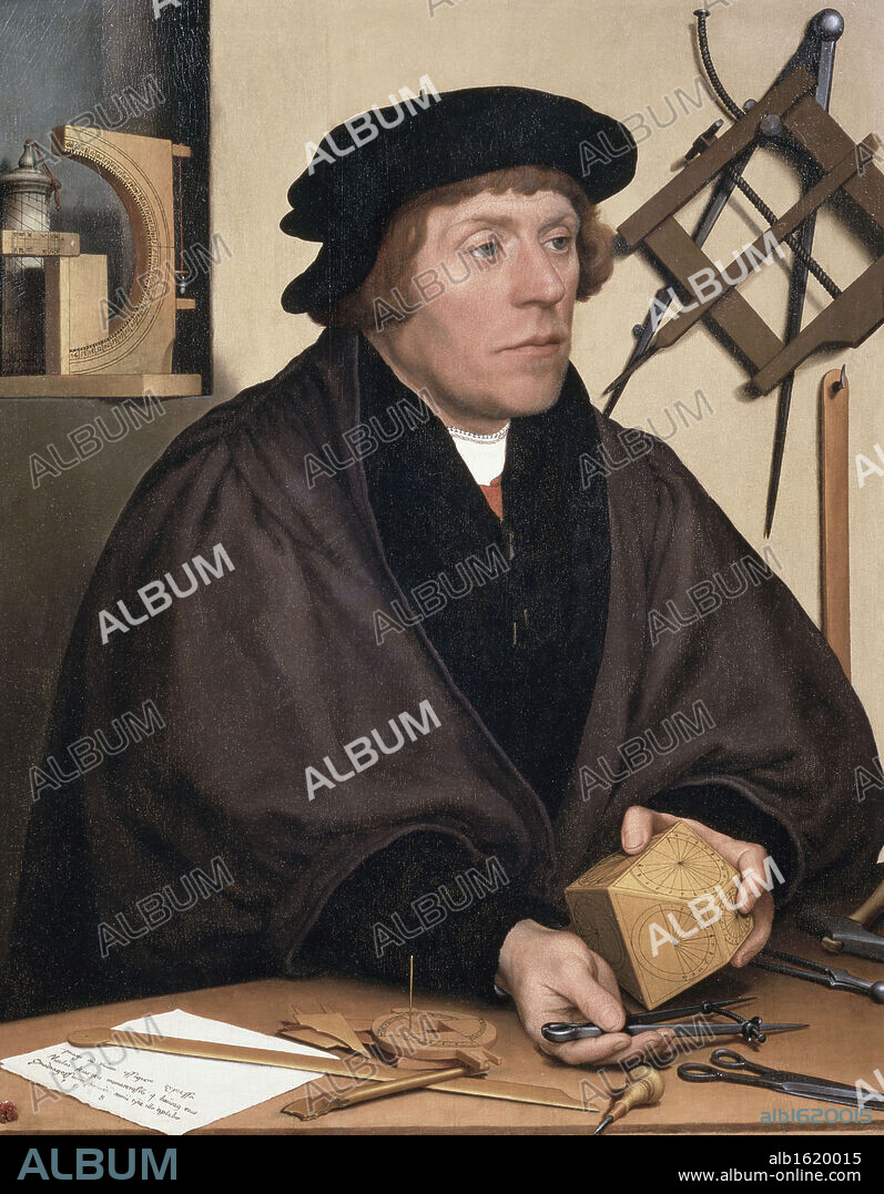 Nicholas Kratzer (Inventor Of Polyhedral Sundial) 1528 Hans Holbein the Younger (1497-1543 German) Musee du Louvre, Paris, France.