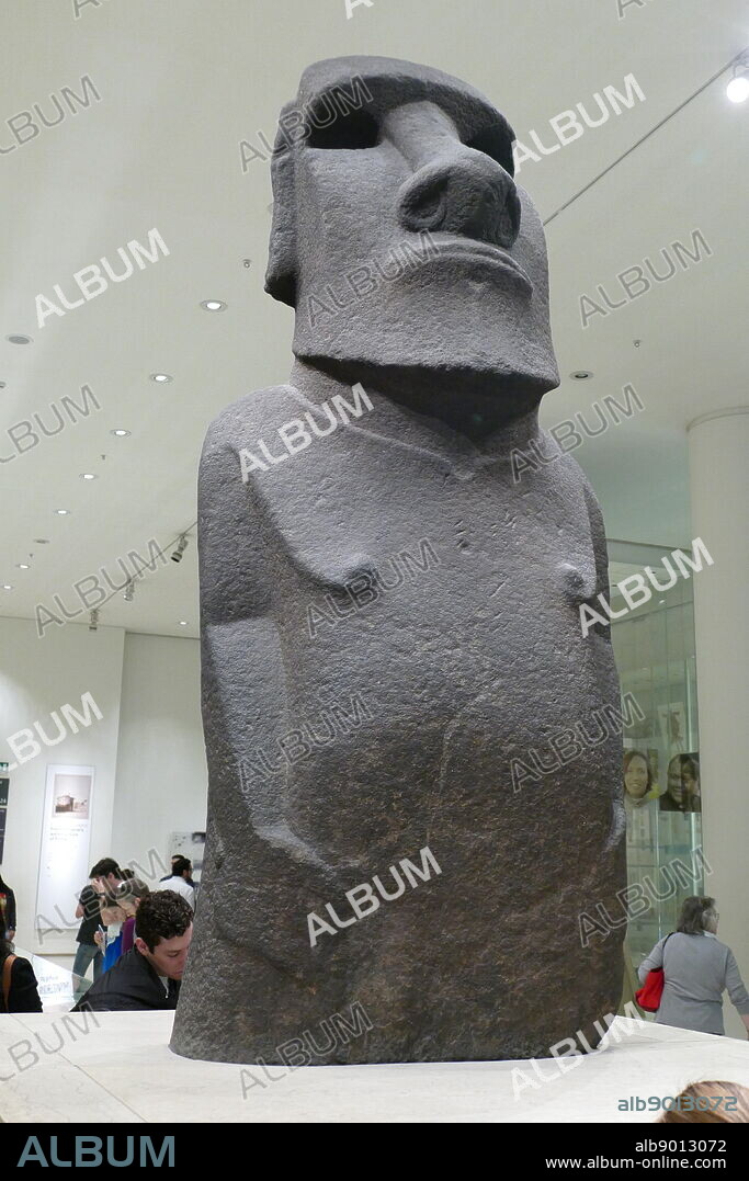 Hoa Hakananai'a is a moai (Easter Island statue) housed in the British Museum in London. It was taken from 'Orongo, Rapa Nui (Easter Island) in November 1868 by the crew of the British ship HMS Topaze, and arrived in England in August 1869.