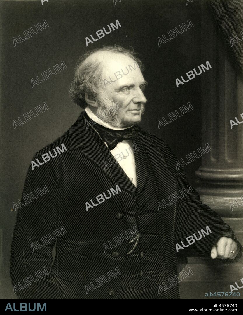 WILLIAM HOLL. 'Earl Russell', c1872. Portrait of John Russell, 1st Earl Russell (1792-1878), Whig and Liberal politician who served as Prime Minister twice during early Victorian era. From "The Franco-Prussian War: its causes, incidents and consequences", Volume I, by Captain H M Hozier. [William Mackenzie, London, 1872].