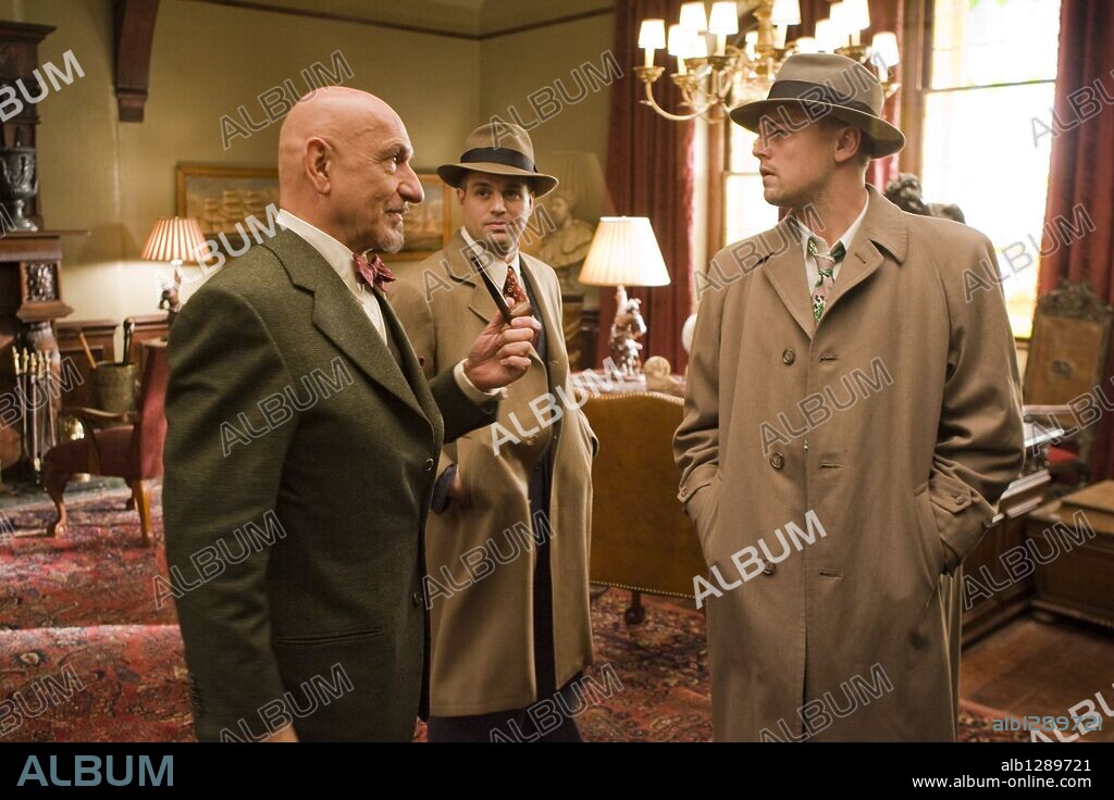BEN KINGSLEY, Leonardo DiCaprio y MARK RUFFALO en SHUTTER ISLAND, 2010, dirigida por MARTIN SCORSESE. Copyright PARAMOUNT PICTURES.