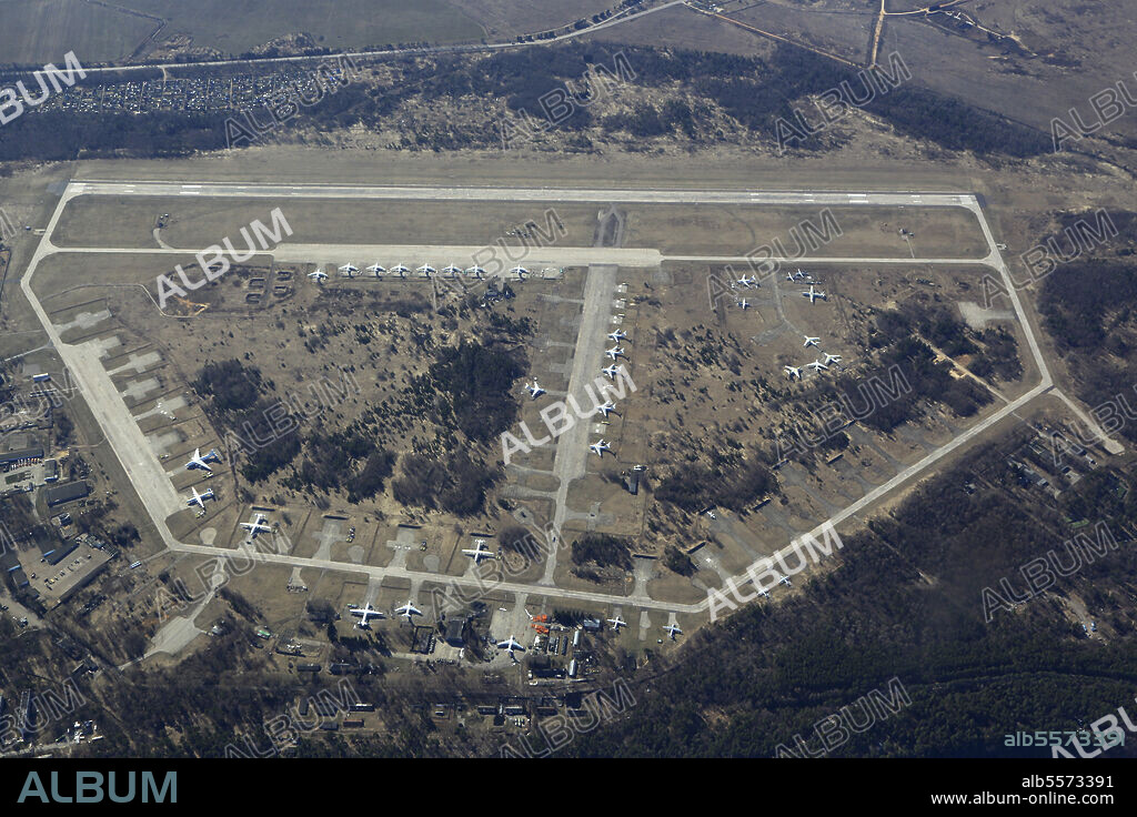 Overview of Migalovo Air Force Base, Russia.