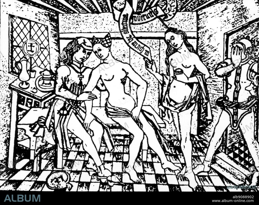 Medieval Brothel. Chaucer and his World by Derek Brewer, page 39.