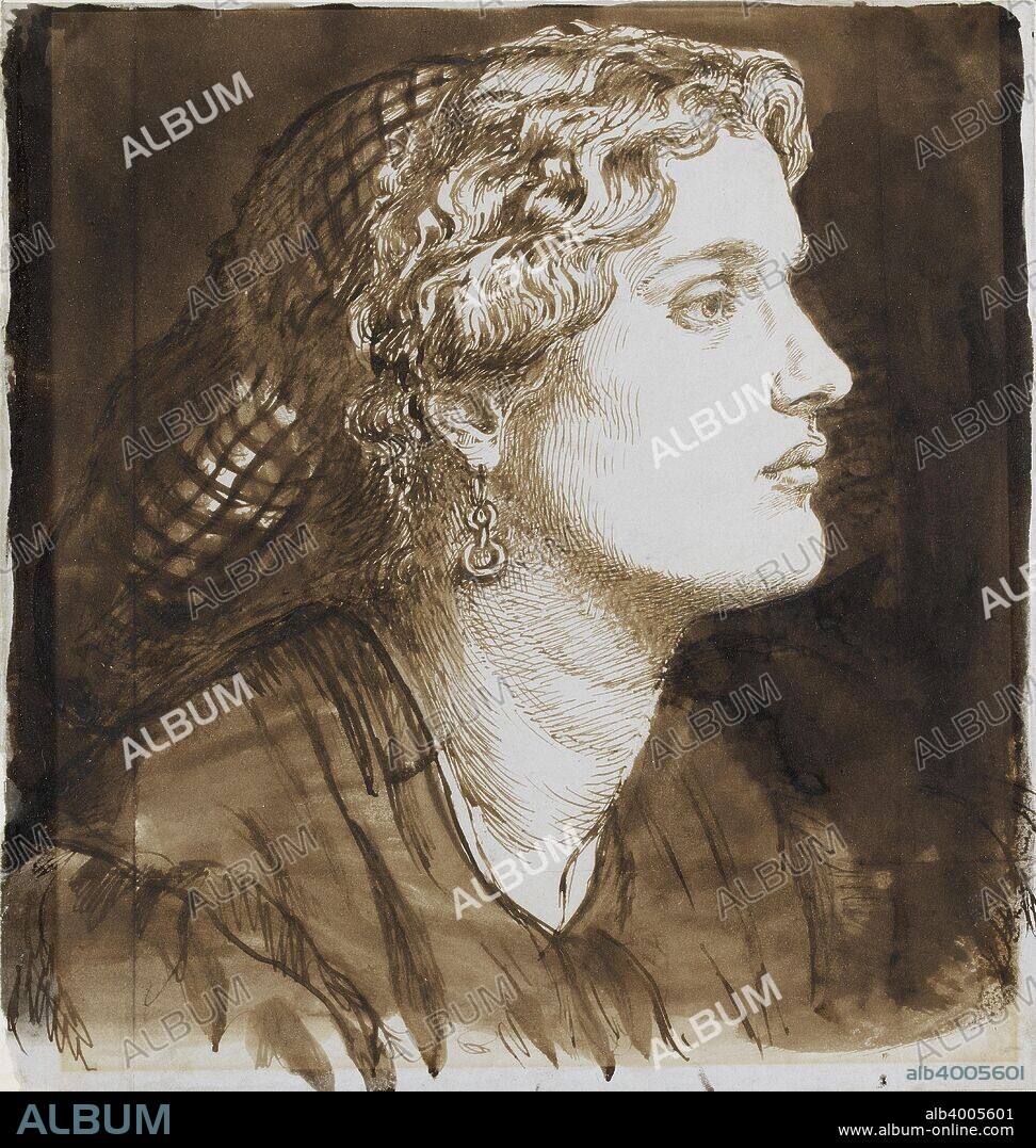 Portrait of Fanny Cornforth, c1860. Dimensions: height x width: sheet 22.4 x 21.2 cm.