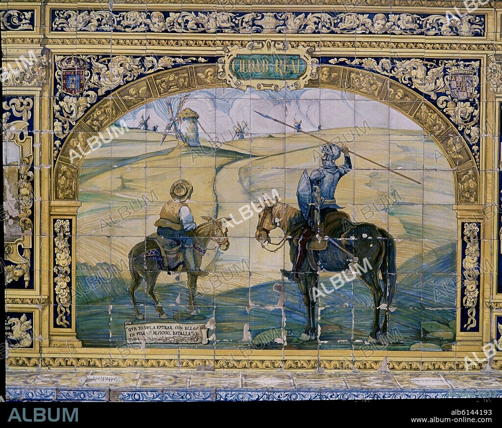 REPRESENTACION DE CIUDAD REAL EN MOSAICO.