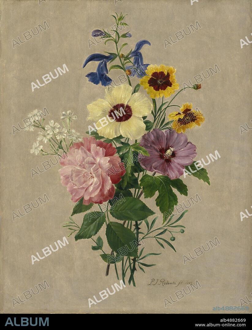 Pierre Joseph Redouté, French, 17591840, Flowers, 1820, Oil on canvas, 16 1/8 x 13 1/16 in. (41 x 33.2 cm).