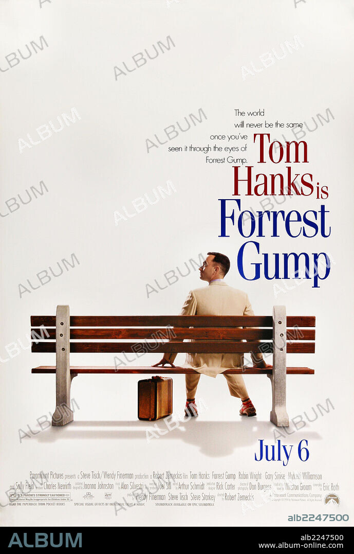 TOM HANKS in FORREST GUMP, 1994, directed by ROBERT ZEMECKIS. Copyright PARAMOUNT PICTURES.