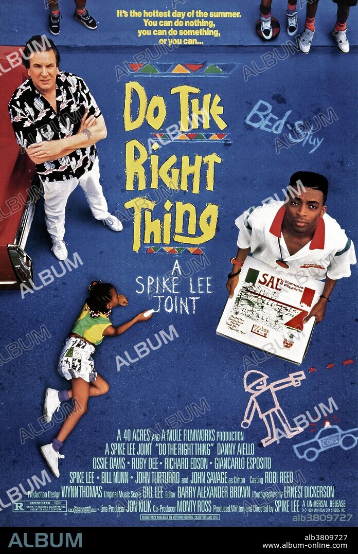 Poster of DO THE RIGHT THING, 1989, directed by SPIKE LEE. Copyright UNIVERSAL PICTURES.