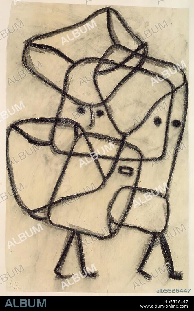 Obras Paul Klee/ Burdened Children, 1930. Graphite, crayon and ink on paper on board. 650 × 458 mm.