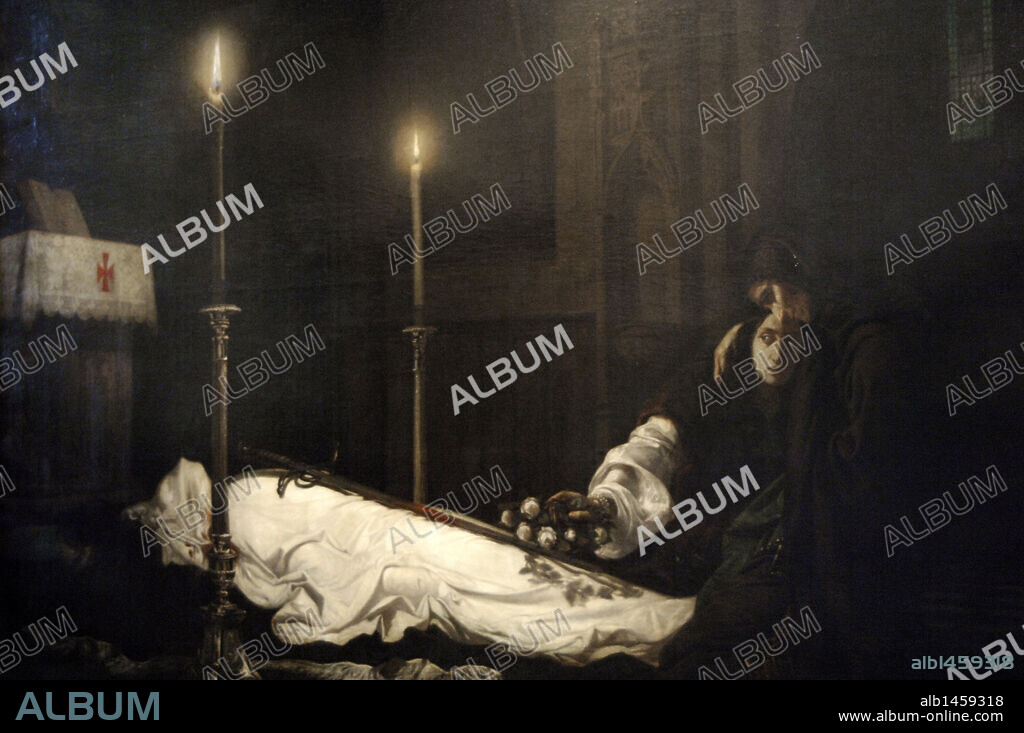 Viktor Madarasz (1840-1917). The Mourning of Laszlo Hunyadi. 1859. Hungarian National Gallery. Budapest. Hungary.
