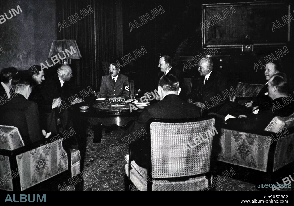 Adolf Hitler with Sir John Simon and Anthony Eden in Berlin 1935.