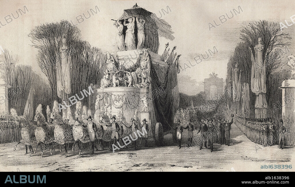 Second funeral of Napoleon Bonaparte in Paris 1840.