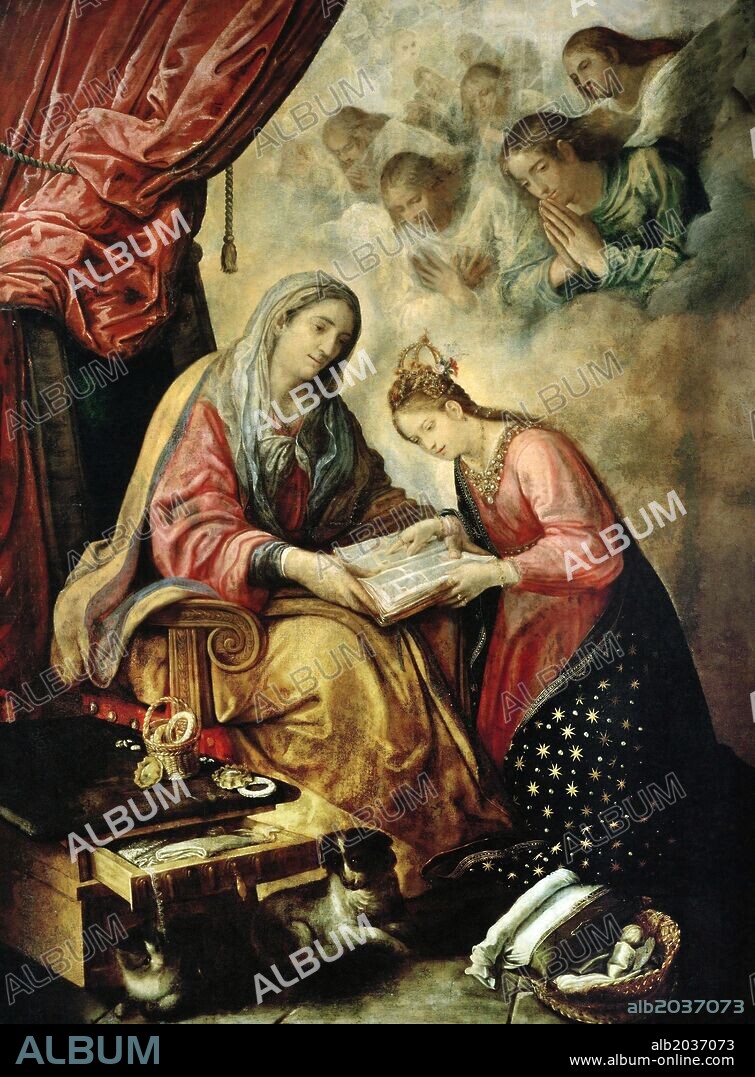 JUAN DE ROELAS y JUAN DE ROELLAS. Juan de Roelas / 'Santa Ana enseñando a leer a la Virgen,'.