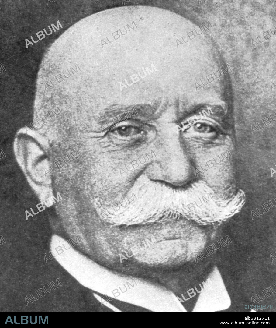 Ferdinand Adolf Heinrich August Graf von Zeppelin (July 8, 1838 - March 8, 1917) was a German general and later aircraft manufacturer. He saw active service in the Austrian war of 1866 and in the Franco-Prussian War of 1870. From the 1880s onward, he was preoccupied with the idea of guidable balloons. After his resignation from the army in 1891, he devoted his full attention to airships. His idea was for a rigid alumiium framework covered in a fabric envelope; separate multiple internal gas cells, each free to expand and contract thus obviating the need for ballonets; modular frame allowing addition of sections and gas cells; controls, engines and gondola rigidly attached. In 1906, he made two successful flights at a speed of 30 mph and in 1907 attained a speed of 36 mph. Within a few short years the zeppelin revolution began creating the age of air transportation. He died in 1917 at the age of 78.