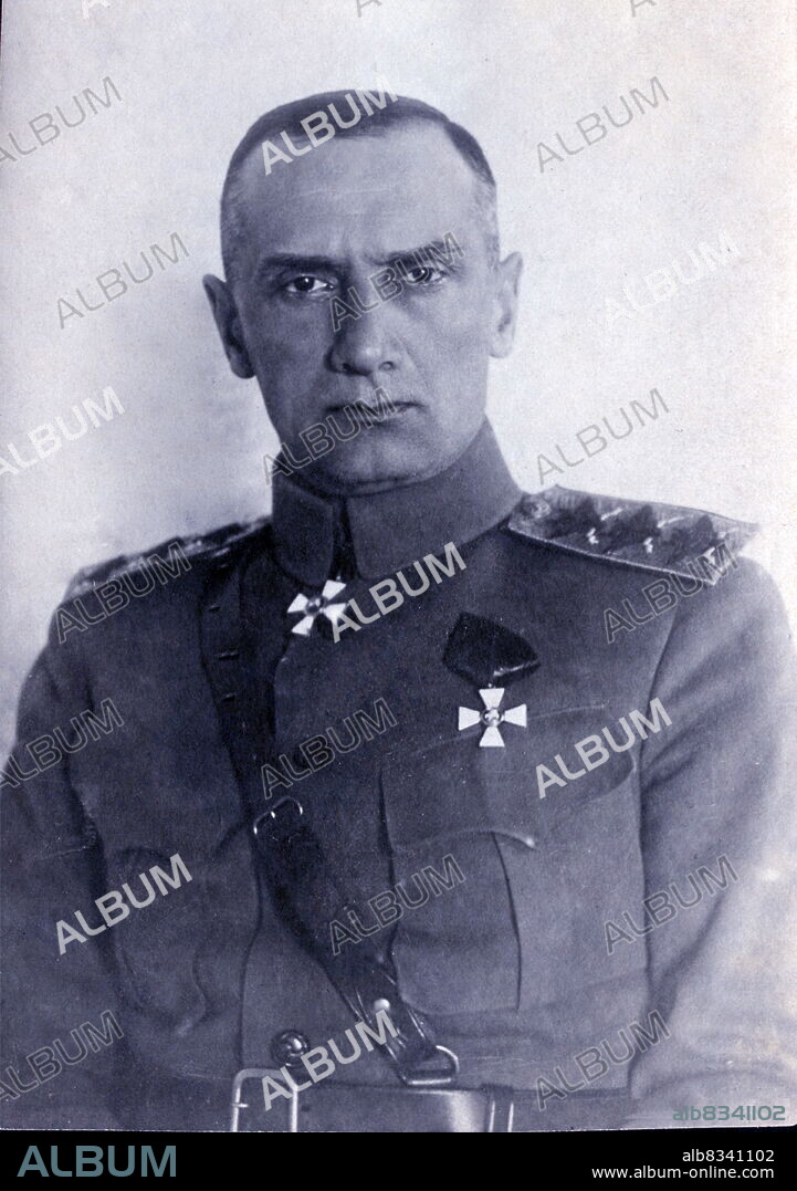 Alexander Kolchak (1874 - 7 February 1920) Imperial Russian admiral, military leader and polar explorer who served in the Imperial Russian Navy and fought in the Russo-Japanese War of 1904-1905 and the First World War. During the Russian Civil War of 1917-1922 he established an anti-communist government in Siberia -- later the Provisional All-Russian Government -- and became recognised as the 'Supreme Leader and Commander-in-Chief of All Russian Land and Sea Forces' by the other leaders of the White movement from 1918 to 1920. His government was based in Omsk, in southwestern Siberia.