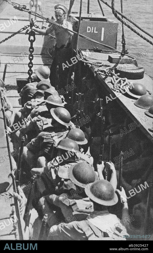 'Sea-borne Assault: Troops Move In To Madagascar', 1940-1942, (1943). The Battle of Madagascar was a British campaign to capture Vichy French-controlled Madagascar during World War II. During the Landings of Operation Ironclad, British 29th Infantry Brigade and No. 5 Commandos landed in assault craft in Courrier Bay and Ambararata Bay, west of the major port of Diego Suarez (later known as Antsiranana), at the northern tip of Madagascar. From Combined Operations, 1940-1942. [His Majesty's Stationery Office, London, 1943].