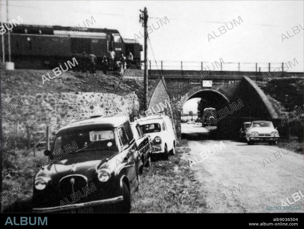 The Great Train Robbery was the robbery of £2.6 million from a Royal Mail train heading from Glasgow to London on the West Coast Main Line in the early hours of 8 August 1963, at Bridge Railway Bridge, Ledburn, near Mentmore in Buckinghamshire, England. Gang members included Bruce Reynolds, Gordon Goody, Buster Edwards, Charlie Wilson, Roy James, John Daly, Jimmy White, Ronnie Biggs, Tommy Wisbey, Jim Hussey, Bob Welch and Roger Cordrey, as well Harry Smith and Danny Pembroke.
