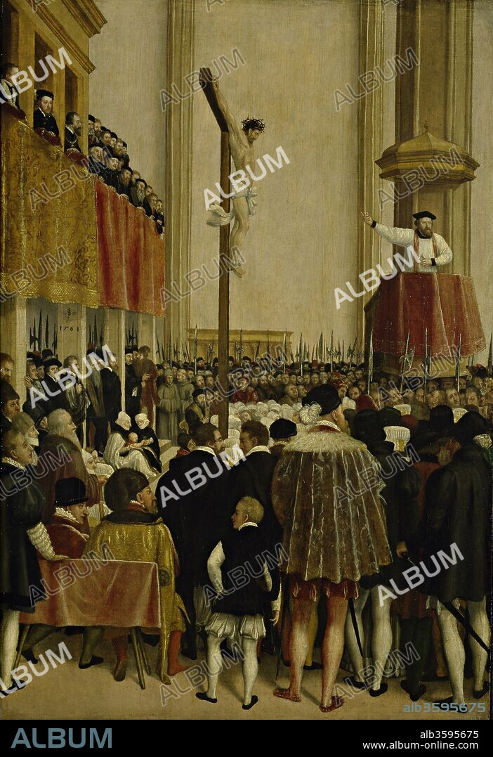 JAKOB SEISENEGGER. Sermon of the Papal Legate Cornelio Musso (1511-1574), in the Augustinian Church, Vienna.