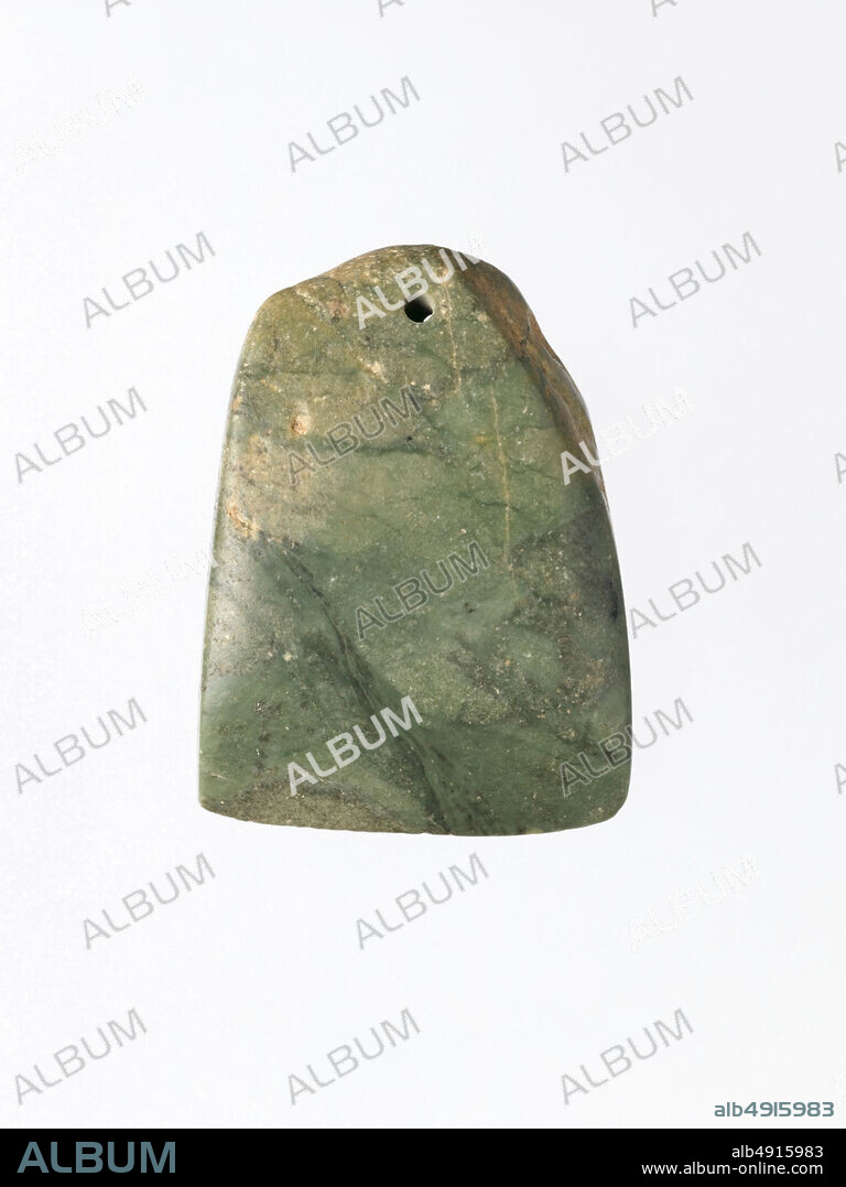 Adze head (?), Sumerian, Early Dynastic II, Date ca. 27002600 B.C., Mesopotamia, Nippur, Sumerian, Quartz or jasper, 0.67 x 1.5 x 2.01 in. (1.7 x 3.81 x 5.11 cm), Stone-Implements.