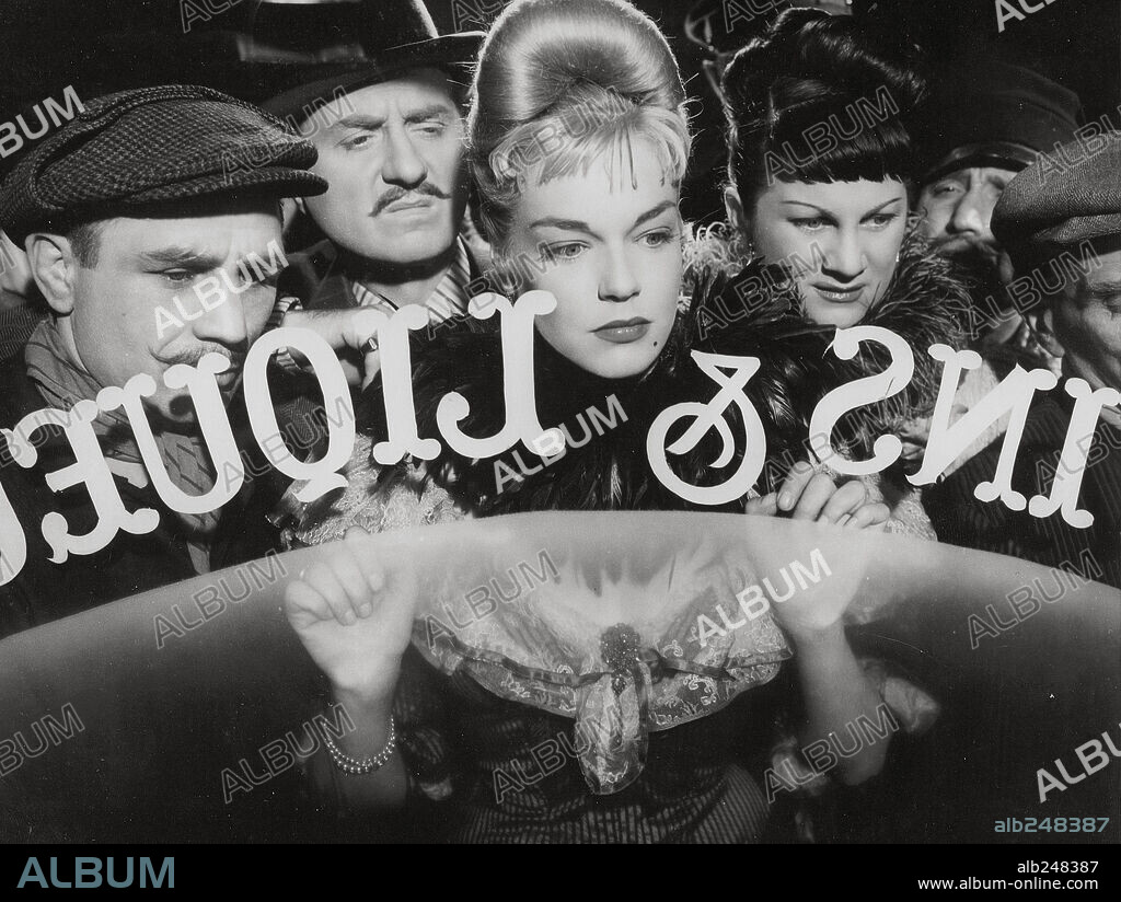 CLAUDE DAUPHIN, DOMINIQUE DAVRAY and SIMONE SIGNORET in GOLDEN HELMET, 1952 (CASQUE D'OR), directed by JACQUES BECKER. Copyright SPEVA FILMS/PARIS FILM.