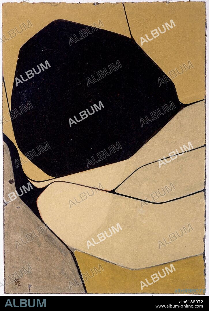 PABLO PALAZUELO. SIN TITULO - 1962 - GOUACHE - 25x36.