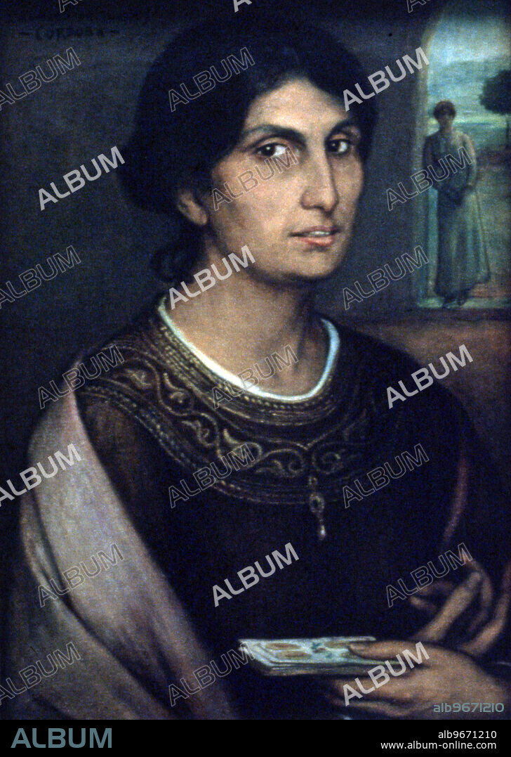 JULIO ROMERO DE TORRES. PINTOR ESPAÑOL . CORDOBA 1874 - 1930. LA SIBILA DE LA ALPUJARRA , OLEO 1911. MUSEO ROMERO DE TORRES .CORDOBA.