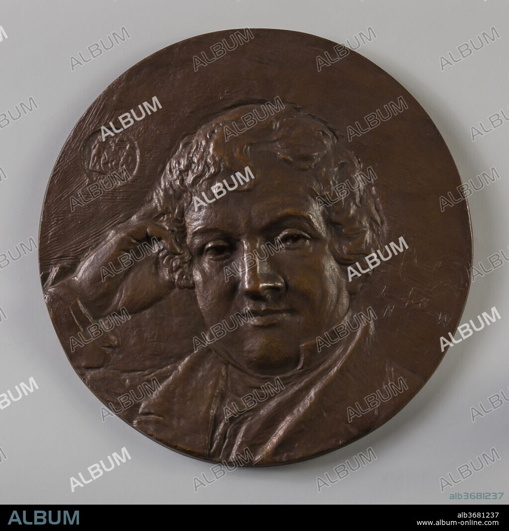 St. Nicholas' Club Memorial: Washington Irving. Artist: Henry Kirke Bush-Brown (American, Ogdensburg, New York 1857-1935 Washington, DC). Dimensions: Diam. 7 in. (17.8 cm). Date: 1907.
Bush-Brown attained recognition as a sculptor of public monuments, yet his facility with small-scale sculpture is evident in this medallion featuring a bust-length portrait of American writer and humorist Washington Irving (1783-1859). Irving's tousled hair and downward fixed gaze suggest that the author of "Rip van Winkle" is deep in thought. In 1835 Irving helped establish the Saint Nicholas Society, an organization founded to preserve and celebrate the history and customs of New York. It commissioned this commemorative portrait from Bush-Brown.