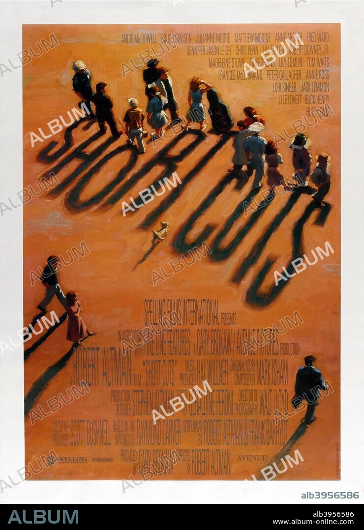 Poster de VIDAS CRUZADAS, 1993 (SHORT CUTS), dirigida por ROBERT ALTMAN. Copyright SPELLING FILMS INTERNATIONAL.
