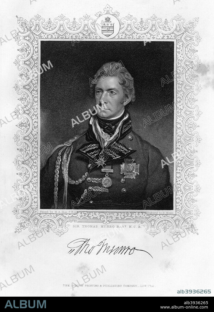 Sir Thomas Munro (1761-1827), Scottish soldier and statesman, 19th century.