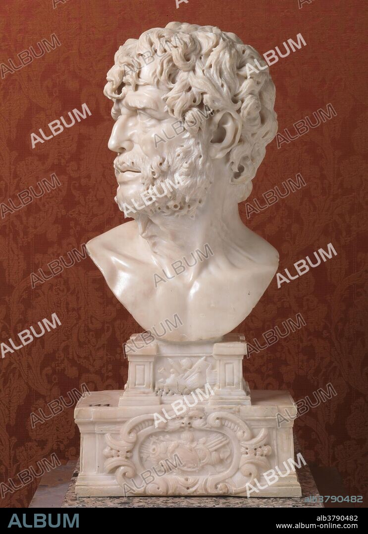 Giuliano Finelli (Attributed to) / 'Seneca'. 1641 - 1644. Alabaster, Italian marble.