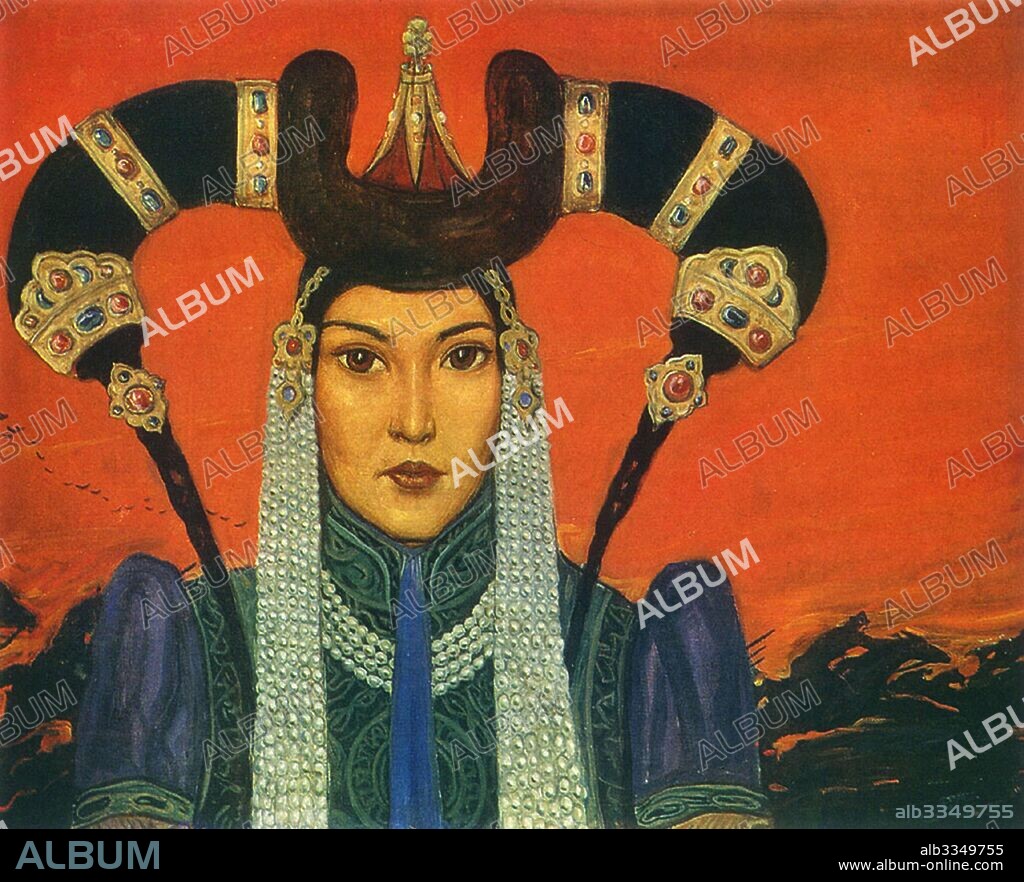 ILYA SERGEYEVICH GLAZUNOV. Mongolian girl (From the series "Kulikovo Pole").