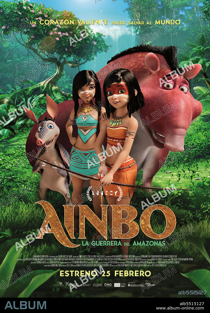 Poster de AINBO: LA GUERRERA DEL AMAZONAS, 2021 (AINBO: SPIRIT OF THE AMAZON), dirigida por JOSE ZELADA y RICHARD CLAUS. Copyright Cinema Management Group / Tunche Films.