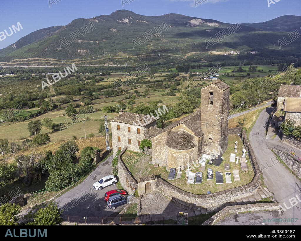 Romanesque church of San Martín de Oliván, Romanesque style around 1060, term of Biescas, Alto Gállego, Huesca, Spain.