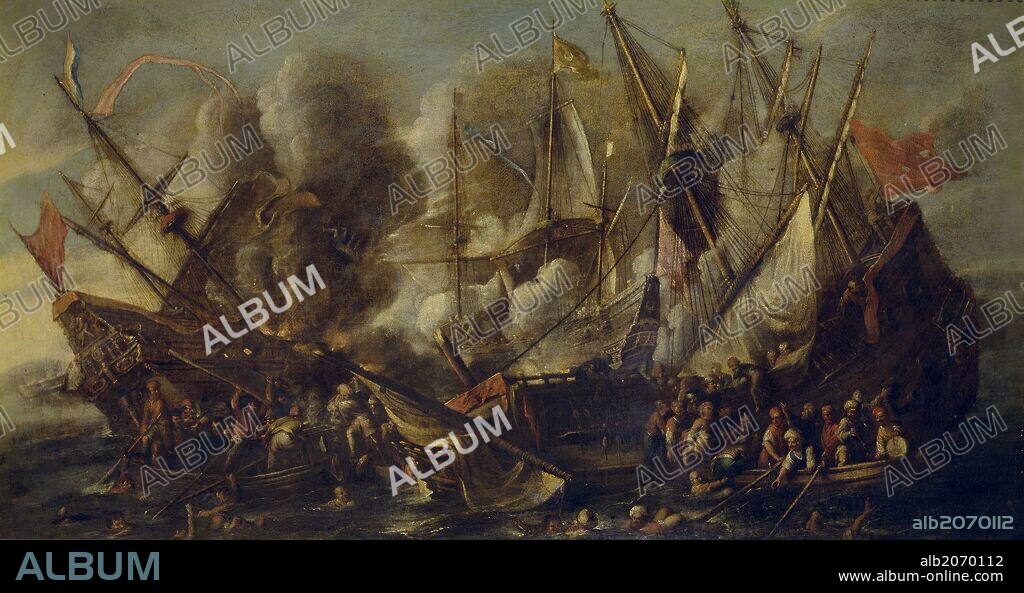 Cornelis de Wael / 'Shipwreck', 17th century, Flemish School, Oil on canvas, 62 cm x 110 cm, P01155.