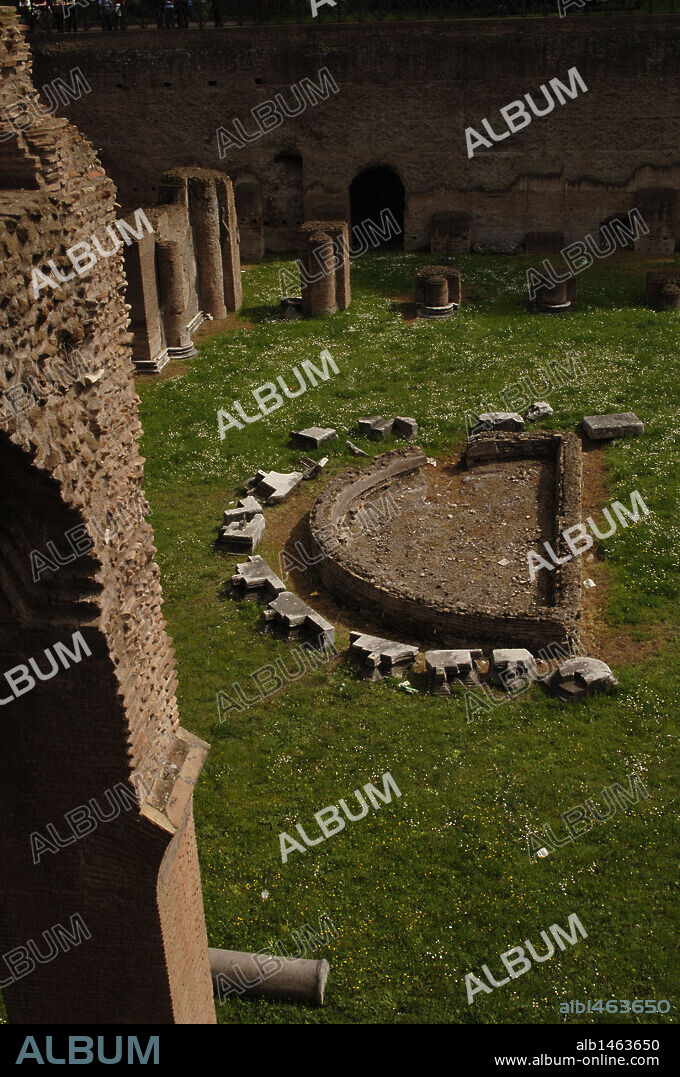 ARTE ROMANO. ITALIA. ESTADIO o HIPODROMO DE DOMICIANO en el MONTE PALATINO. ROMA.