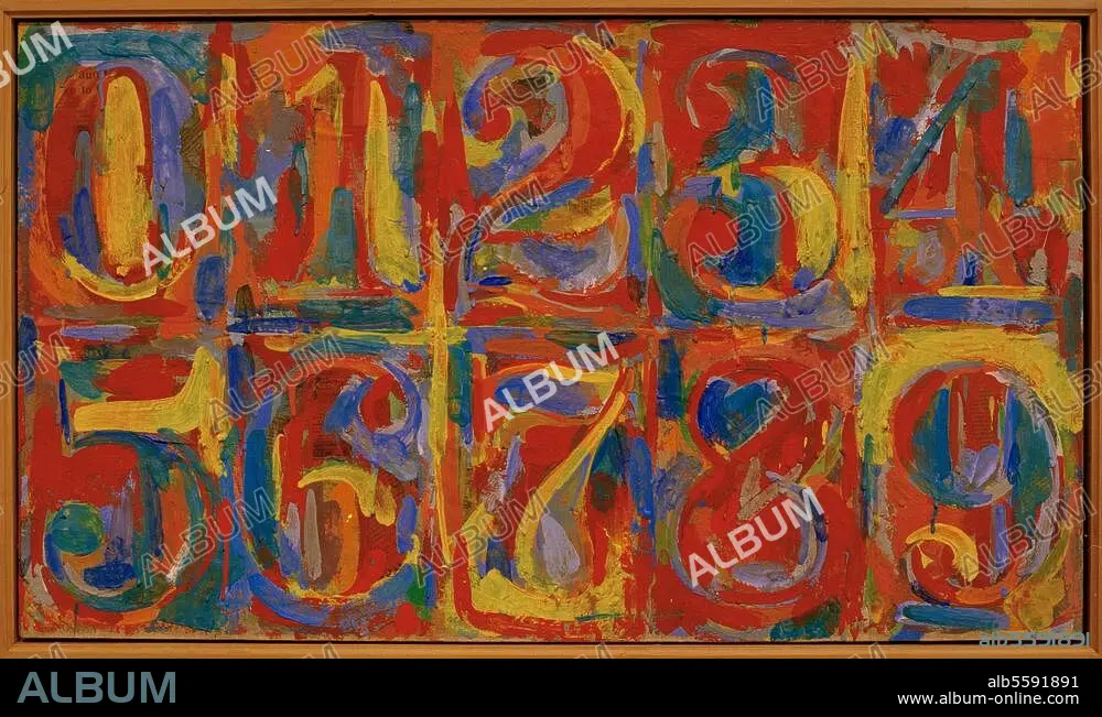 Jasper Johns. White Numbers. July 29, 1957 | MoMA