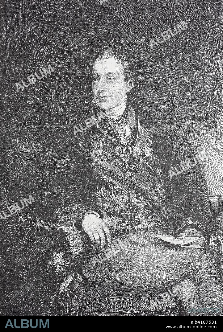 Klemens Wenzel Lothar von Metternich, actually Clemens Wenceslaus Nepomuk Lothar Prince of Metternich-Winneburg zu Beilstein, May 15, 1773 - June 11, 1859, was a diplomat and statesman in the service of Austria, digital improved reproduction of an original print from the 19th century.