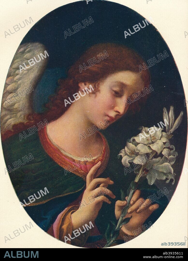 'Angel of the Annunciation', 17th century. From A History of Painting, Volume III by Haldane MacFall. [T. C. and E. C. Jack, London & Edinburgh, 1911].