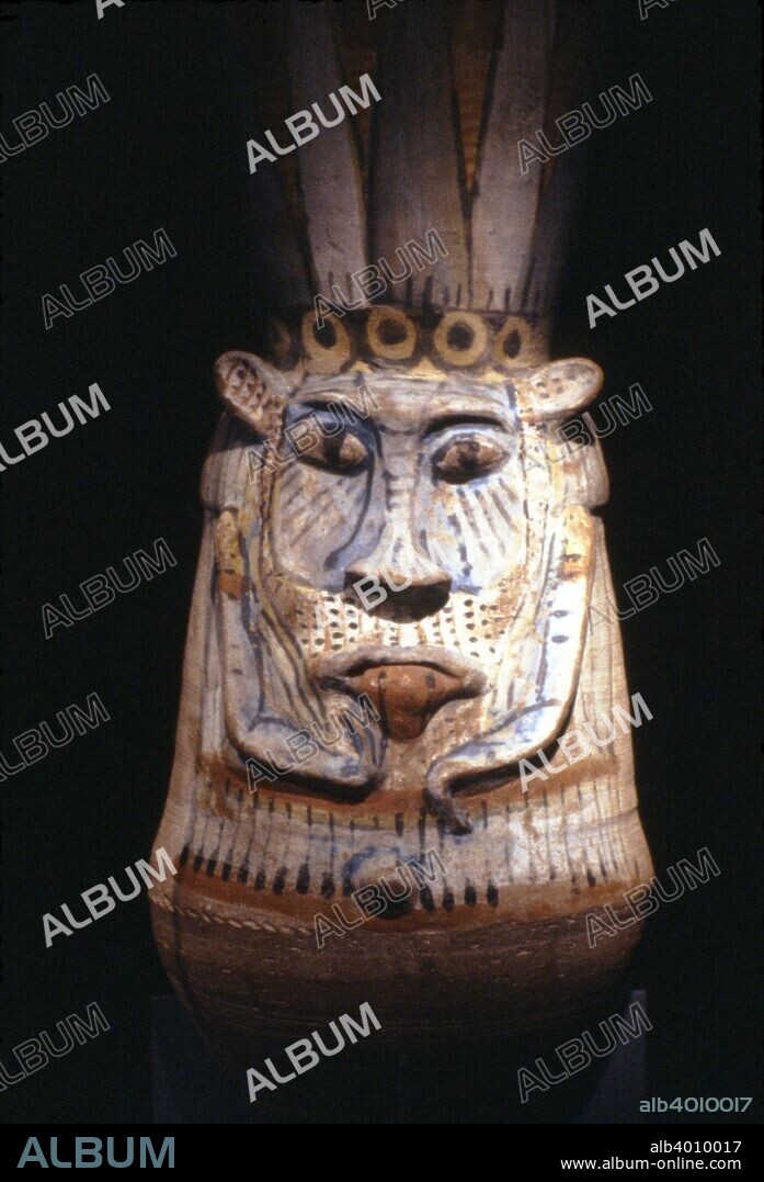 Painted Figure of Egyptian God Bes. Bes and its feminine counterpart Beset are an Ancient Egyptian deity worshipped as a protector of households, and in particular, of mothers and children and childbirth.