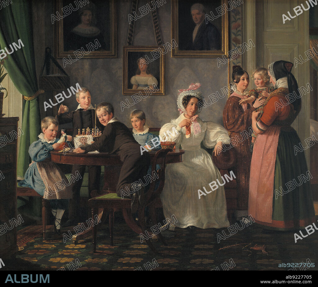 WILHELM MARSTRAND. The Waagepetersen Family, 1836.