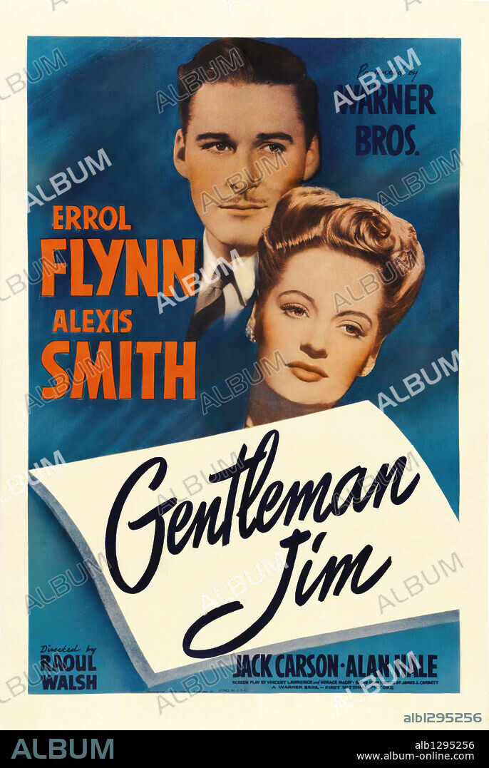 ALEXIS SMITH und ERROL FLYNN in GENTLEMAN JIM, 1942, unter der Regie von RAOUL WALSH. Copyright WARNER BROS/FIRST NATIONAL.