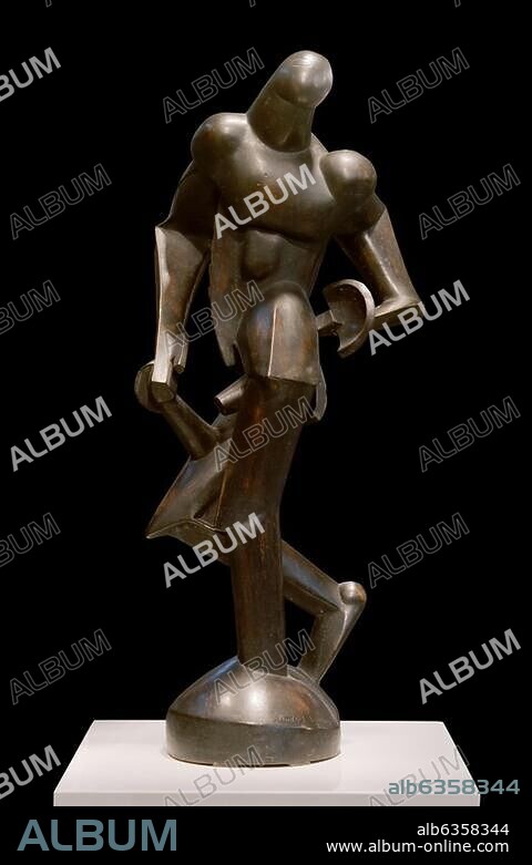 RUDOLF BELLING. Belling, Rudolf. 1886-1972. "Organische Formen (Schreitender Mann) ", 1921. Bronze, 54,5 × 21,5 × 16 cm. Inv. Nr. K 2781.
