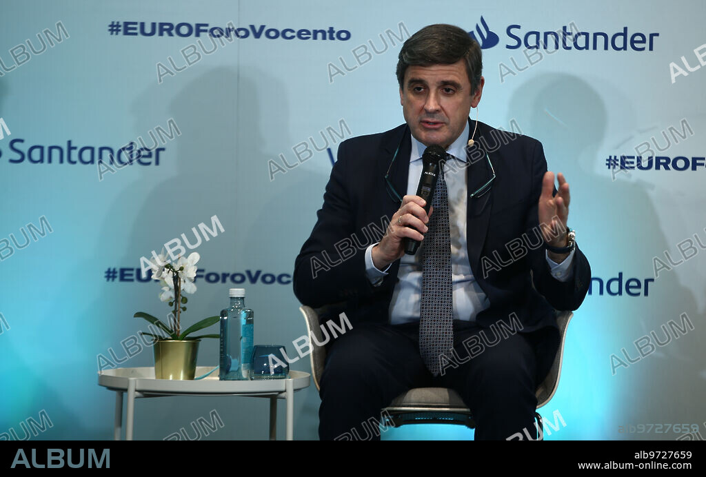 Madrid, 12/05/2021. Foro ABC bajo el lema Euroforo Vocento Turismo España. En la imagen, segundo debate con Enrique Martínez Marín y Juan Molas Marcelles, modera Germán Jiménez. Foto: Jaime García. ARCHDC.