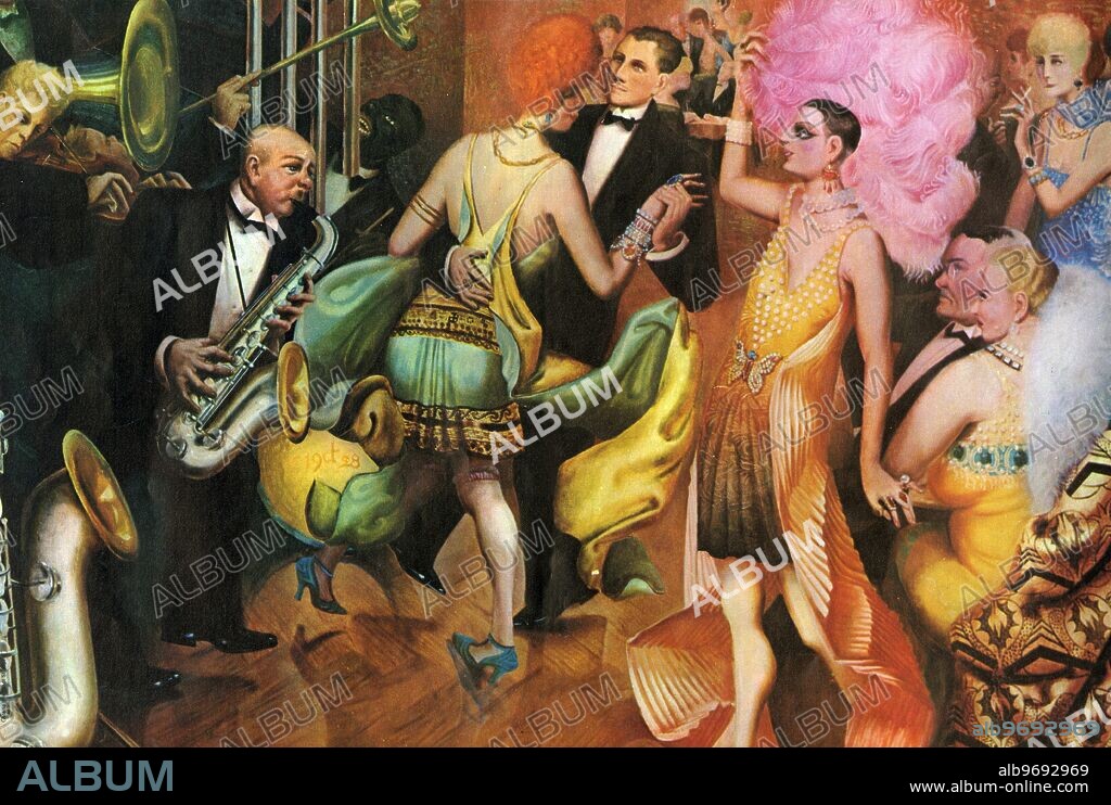 Metropolis ( Large Towns ) Painting by Otto Dix, the German expressionist. One of his many works exposing the corruption of post war Germany..