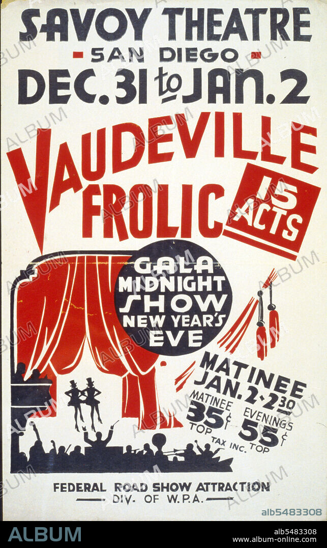 Vaudeville frolic' Gala midnight show New Year's eve : 15 acts circa 1936-1941.