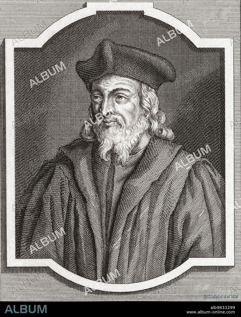 Hugo Grotius also known as Hugh or Hugeianus De Groot, 1583 - 1645, Dutch jurist and scholar. After a 19th century print by Jan Frederik Christiaan Reckleben.