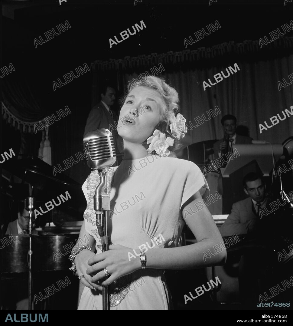 WILLIAM PAUL GOTTLIEB. Portrait of June Christy and Red Rodney, Club Troubadour, New York, N.Y., ca. Sept. 1947.