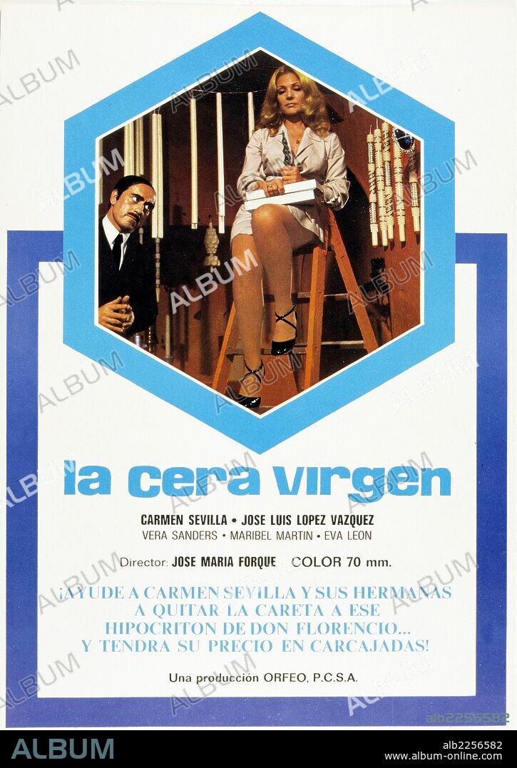 PELICULA : LA CERA VIRGEN , 1972. DIRECTOR , JOSE MARIA FORQUE. ACTORES , CARMEN SEVILLA , JOSE LUIS LOPEZ VAZQUEZ.